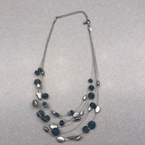 Lia Sophia blue and silver necklace
